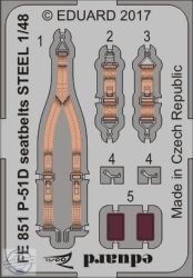 P-51D seatbelts STEEL - 1/48