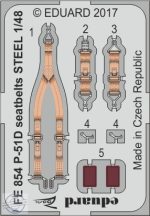 P-51D seatbelts STEEL - 1/48