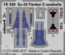 Su-35 Flanker E seatbelts STEEL -  1/48