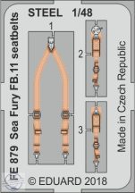 Sea Fury FB.11 seatbelts STEEL  - 1/48