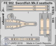 Swordfish Mk. II seatbelts STEEL - 1/48