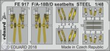 F/ A-18B/ D seatbelts STEEL 1/48 - Kinetic