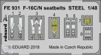 F-16C/ N seatbelts STEEL - 1/48 - Tamiya