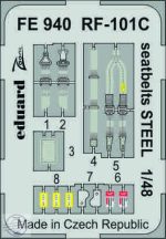 RF-101C seatbelts STEEL -  1/48 - Kitty Hawk