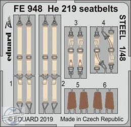 He 219 seatbelts STEEL - 1/48