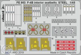 F-4B interior seatbelts STEEL 1/48 - Academy