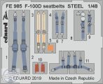 F-100D seatbelts STEEL - 1/48 - Trumpeter