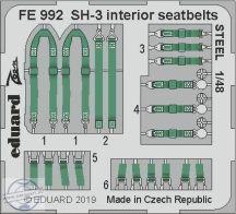 SH-3 interior seatbelts STEEL 1/48