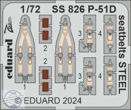 P-51D seatbelts STEEL - 1/72