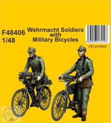 Wehrmacht Soldiers with Military Bicycles - 1/48