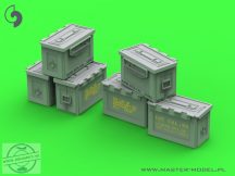   M2 ammunition cans for Browning M2 .50 cal machine gun - WWII version (6 pcs) - CLOSED - 1/35