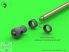 British QF 75mm gun barrel + Besa MG tips - for Centaur Mk.III, Cromwell Mk.IV/VII, Churchill Mk.VI/VII - 1/72