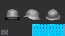 German helmet M35/40 (Stahlhelm) + decals - 1/35 - 10 db