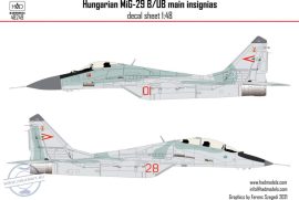 48249 MiG-29 B/UB decal sheet 1:48
