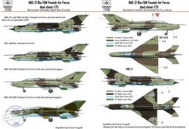 72180 MiG-21 Bis/UM Finnish Air Force decal sheet 1:72
