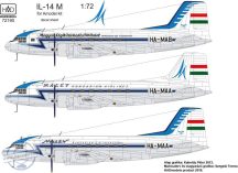   72190 IL-14M Hungarina Air Liner / Air Transport decal shet 1:72