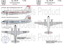 72191 IL-14 P Government Plane decal sheet 1:72