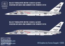   72220  RA-5C Vigilante USS NIMITZ 1978   / part 3 decal sheet 1:72 