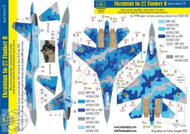 72257 Ukrainian Su-27 P1M Flanker B Digit Camouflage decal sheet 1:72
