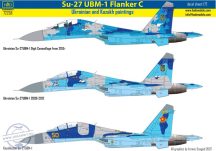 72258 Su-27 UB Ukrainian and Kazakh decal sheet 1:72