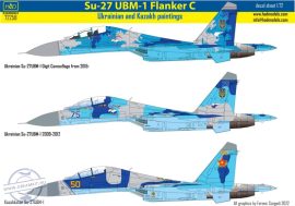 72258 Su-27 UB Ukrainian and Kazakh decal sheet 1:72