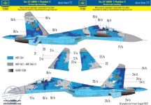 72260 Su-27 UB Ukrainian digital camouflage decal sheet 1:72
