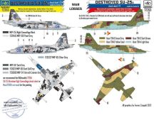   72263 WAR LOSSES - Ukrainian and Russian destroyed SU-25s decal sheet 1:72