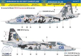 72264 SU-25 Ukrainian Digit Camouflage PART1 decal sheet 1:72