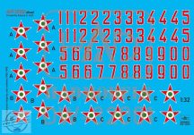   DW-32001 Hungarian National Insignias and numbers 1950-1990 decal sheet 1:32