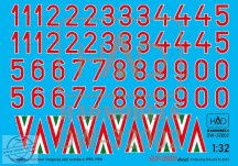   DW-32002 Hungarian National Insignias and numbers 1990-1998 decal sheet 1:32