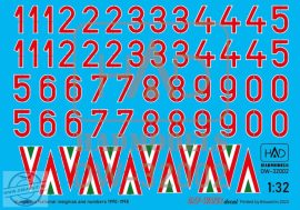 DW-32002 Hungarian National Insignias and numbers 1990-1998 decal sheet 1:32