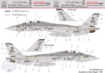 DW-32013 F-14A Jolly Rogers Low Visibility decal sheet 1:32