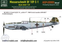 DW-32015 Messerschmitt BF 109 E-1 (White 9) decal sheet 1:32