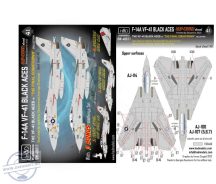   DW-48011 F-14A Vf-41 Black Aces decal sheet â€ťThe final countdownâ€ť 1:48