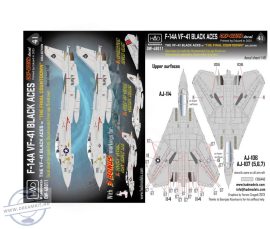 DW-48011 F-14A Vf-41 Black Aces decal sheet â€ťThe final countdownâ€ť 1:48