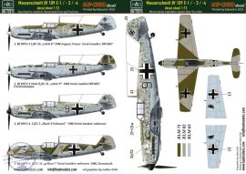 DW-72015 Messerschmitt Bf 109 E-1; E-2;E-3 decal sheet 1:72