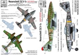 DW-72017 Messerschmitt Me 262 A-1 (Luftwaffe black â€ťLâ€ť, white 17) decal sheet  1:72