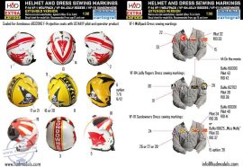 E321002 F-14A Helmet and dress sewing markings EXTENDED version decal sheet 1:32 E321002 F-14A Helmet and dress sewing markings EXTENDED version decal sheet 1:32