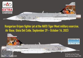 E481006  Jas-39 Gripen Tigermeet 2023 HUNAF decal sheet 1:48