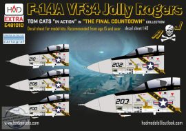E481010 F-14A VF-84 â€žthe final countdownâ€ť extended version decal sheet 1:48