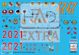 E481021 MiG-21 / MiG-23  Hungarian Air Force individual signs decal sheet 1:48
