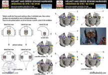  E721003 Ukrainian Su-27B/UB sewing patches and Helmet markings decal sheet 1:72