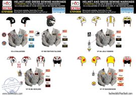E721009 F-4 Phantom II  patches and helmet markings decal sheet 1:72