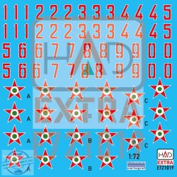 E721019 Hungarian National Insignias and numbers 1951-1990 decal sheet 1:72