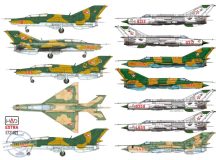   E721021 MiG-21 / MiG-23  Hungarian Air Force individual signs decal sheet 1:72