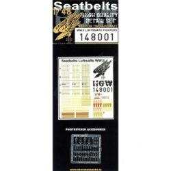 Luftwaffe Fighters belts - 1/48 + pedálok