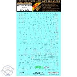 MiG-21MF - Stencils - 1/72 