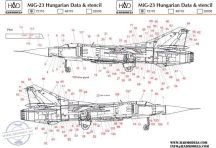 MiG-23 magyar Stencil - 1/72
