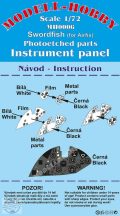   Fairey Swordfish Photoetched parts instrument panel for Airfix - 1/72
