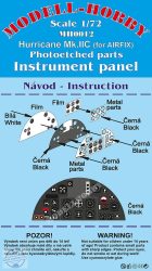 Hawker Hurricane Mk.IIC Photoetched parts instrument panel for Airfix - 1/72